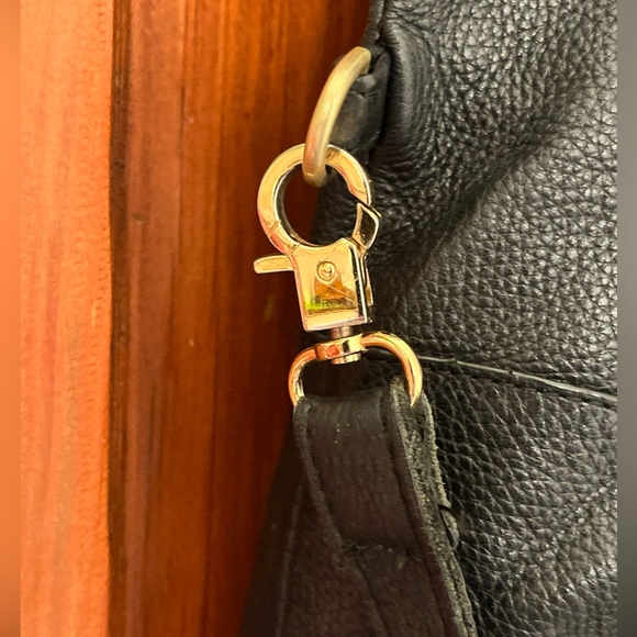 Foley + Corinna Black Leather Multi-Functional Bag with Animal Print Accent EUC - Picture 14 of 16